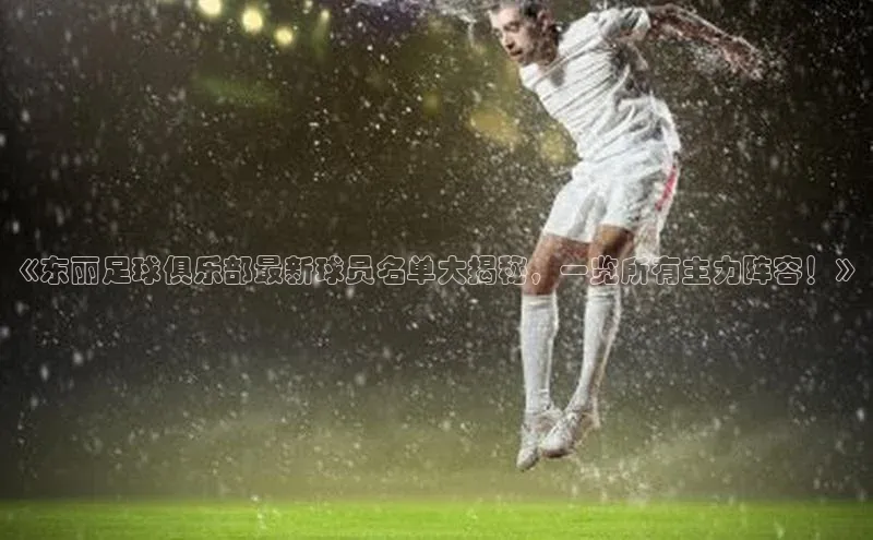 williamhill体育在线平台金山办公《东丽足球俱乐部最新球员名单大揭秘，一览所有主力阵容！》